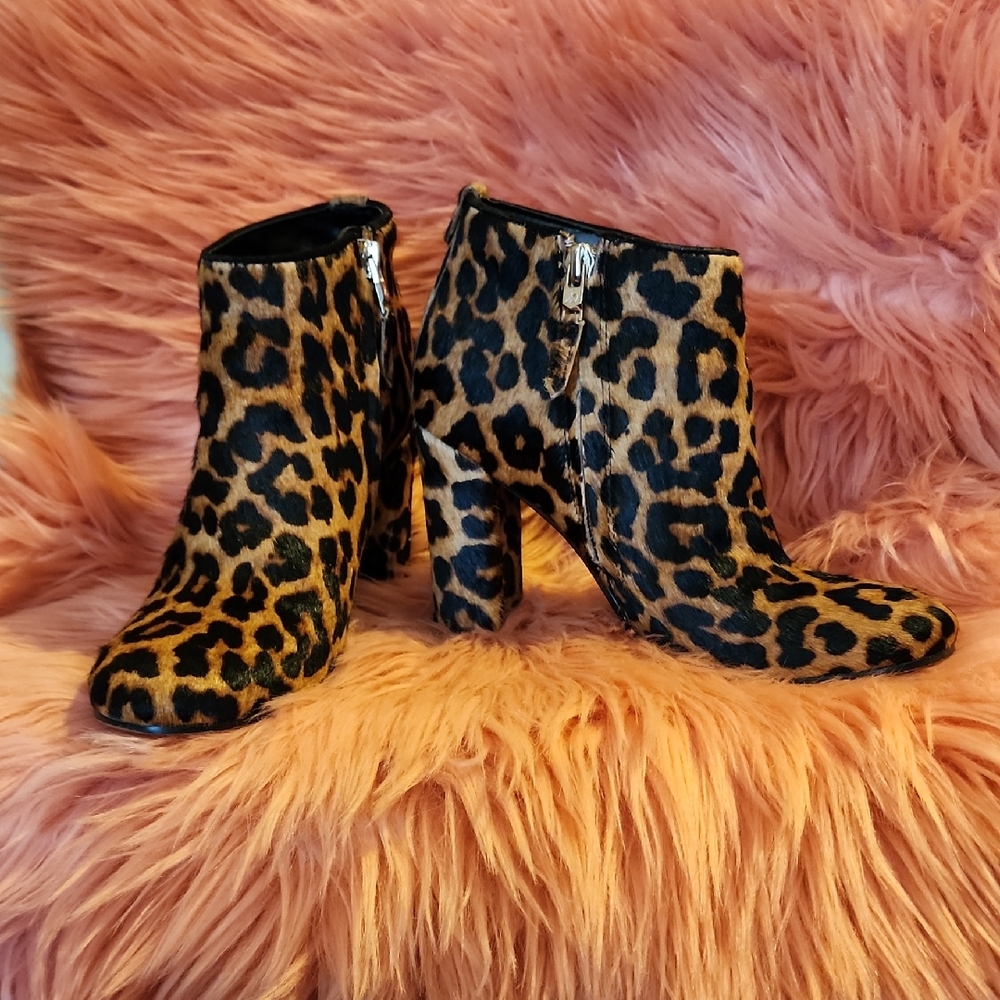 Sam Edelman Leopard Print Ankle Boots